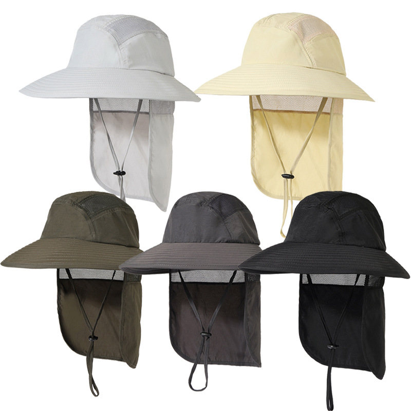 Hat outdoor spring and summer fisherman hat men's and women's sunscreen sunshade fishing hat mountaineering breathable sun hat