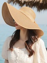 Korean style trendy big brim straw hat sun protection sun hat beach hat women's seaside summer foldable sun hat all-matching hat