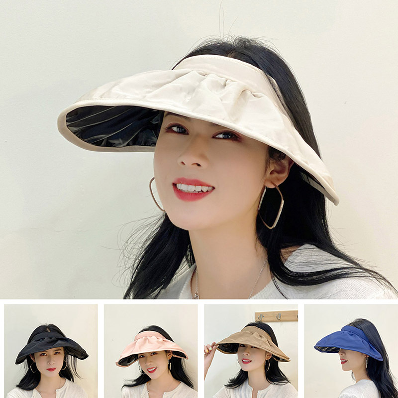 headband shell hat summer hat female sun protection sun protection hat sun protection Korean fisherman hat empty top hat