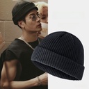 Wang Jiaer with hip-hop knitted hat men's tide melon skin hat men's and women's street cold hat warm wool hat