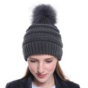 autumn and winter imitation fur fox fur ball hat ladies knitted hat casual fashion hat