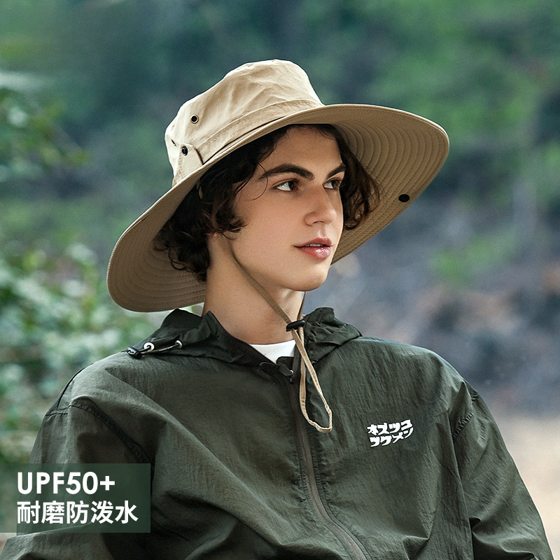 Sunshade Fisherman Hat Men's and Women's Outdoor Fishing Wear-resistant Water-splashing-resistant Large-brim Mountaineering Hat Quick-drying Breathable XMZ77