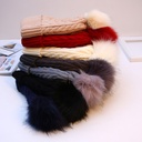 Autumn and winter fur ball thickened plus velvet wool cap double outdoor twist cap spot ladies student hat