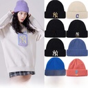 MLB wool hat LA winter men's and women's cold hat Yankees NY knitted hat Korean fashion hat ins