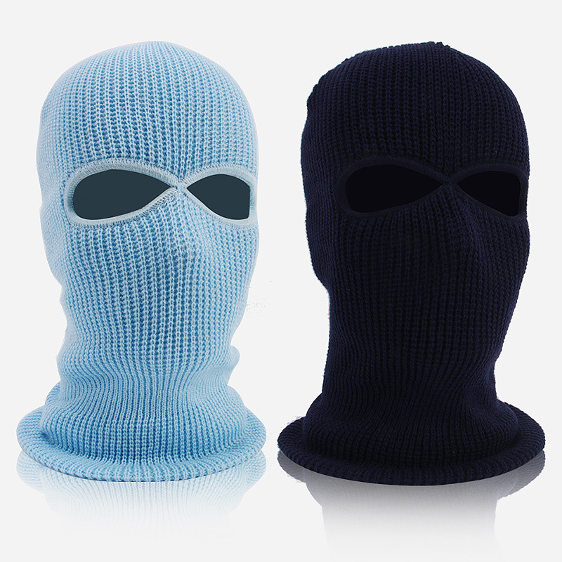 Two-hole Inlet Needle Battle Game Special Battle Winter Skiing Cold-proof Warm Headgear Mask Men's and Women's Hat Winter