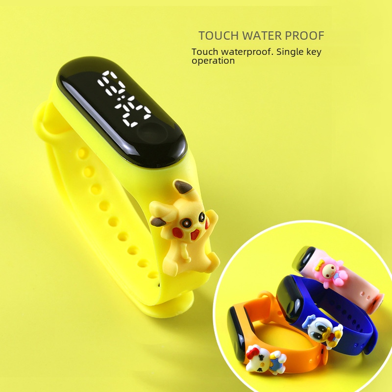 Spot waterproof cartoon M3 white light LED electronic watch primary and secondary school sports doll hand ring watch