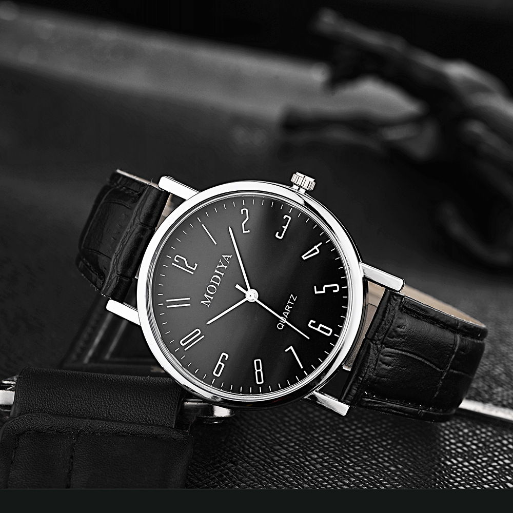 MODIYA factory direct supply quartz gift watch men's watch simple watch belt cheap men's watch