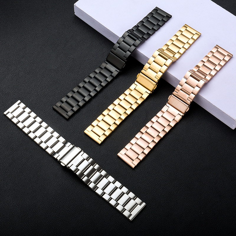 Three beads stainless steel strip for Huawei GT/GT2 watch three beads strap strap 22mm metal strap
