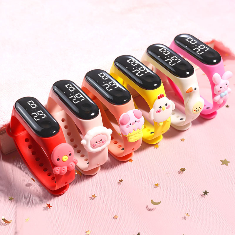 Summer Ice Cream Small Fresh Doll LED Electronic Watch Cute Ice Cream Student Swimming Simple Watch