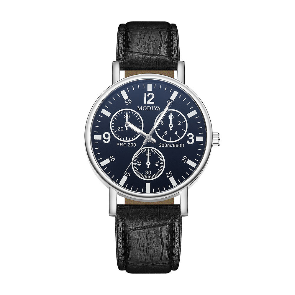 Factory direct supply explosion spot belt quartz watch men's watch men's watch fake Three-eye gift watch