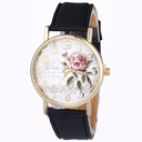 新款玫瑰花图案手表皮带时装手表厂家直销印花手表WISH热销表女表