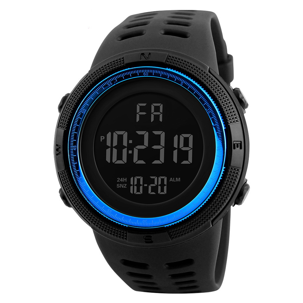 Hot selling outdoor same style adult student Men's 1251 electronic watch large screen sports multi-functional fashion watch
