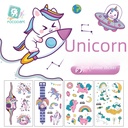Rikalong children's cartoon glitter tattoo stickers waterproof unicorn butterfly tattoo stickers manufacturers
