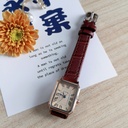 GOGOEY Square Roman Scale Simple Casual Belt Watch Quartz Student Small Women's Watch TikTok