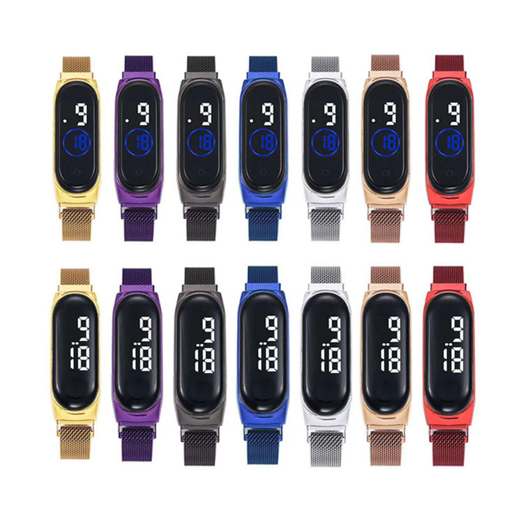 Spot magnetic suction with white light waterproof LED electronic watch fashion Milan with touch watch for primary and secondary school students