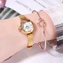 Factory direct fashion casual ladies mesh band watch student watch diamond quartz watch micro business supply