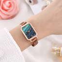 Fashion Women's Watch Milan with Mesh Band Small Green Watch Korean Style Fashionable Women's Square Quartz Watch