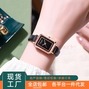 Factory direct student watch women's fashion simple temperament square quartz belt ladies watch