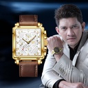 Star Zhang Zhilin endorsements Oli Shi brand watches multifunctional quartz watches square watches men's watches men's watches