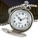 Spot fashion classic black two-sided light retro quartz pocket watch manufacturers sell large pocket watch gift watch