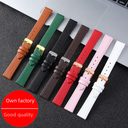 Wear-resistant leather watch strap cute women's waterproof ultra-thin watch strap 10 12 14 16 18 20 22mm