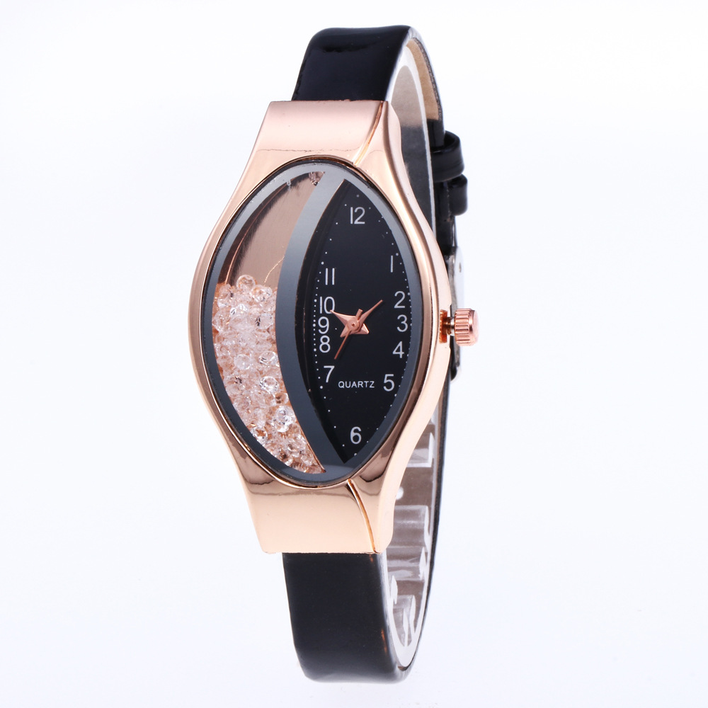 explosions snake pattern belt diamond fashion ladies watch half rhinestone ball quicksand quartz women's watch manufacturers