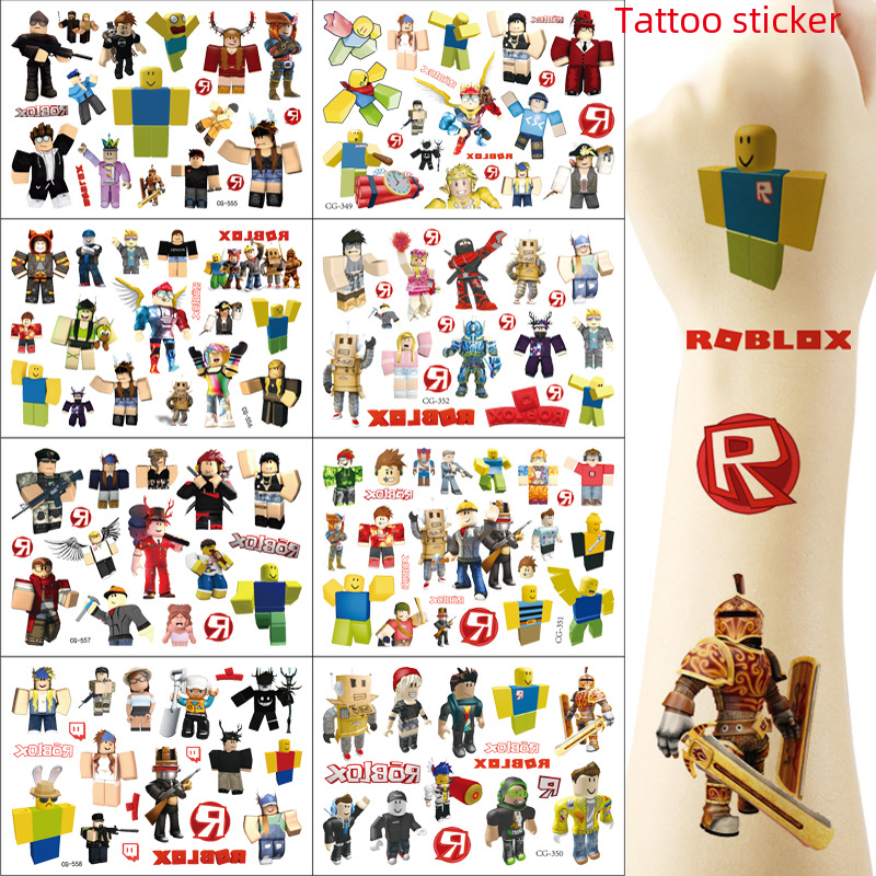 Children's roblox Lego My World Square Game Tattoo Sticker Water Transfer Sticker Game Sticker Drawing Sticker