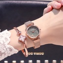 Green Mori Light Luxury French Niche Watch Women's ins Style Thin Belt Small Student Simple Elegant Girly Waterproof