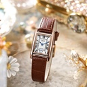 Goldie Creative Two-and-a-Half Pin Watch Retro Style Joker Quartz Women's Watch Small Square Plate Belt Women's Watch