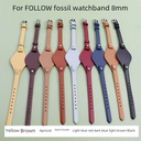 Suitable for fossil FossiI/ES2830,ES3565/ES3262ES3077 women's tray 8mm leather watch strap