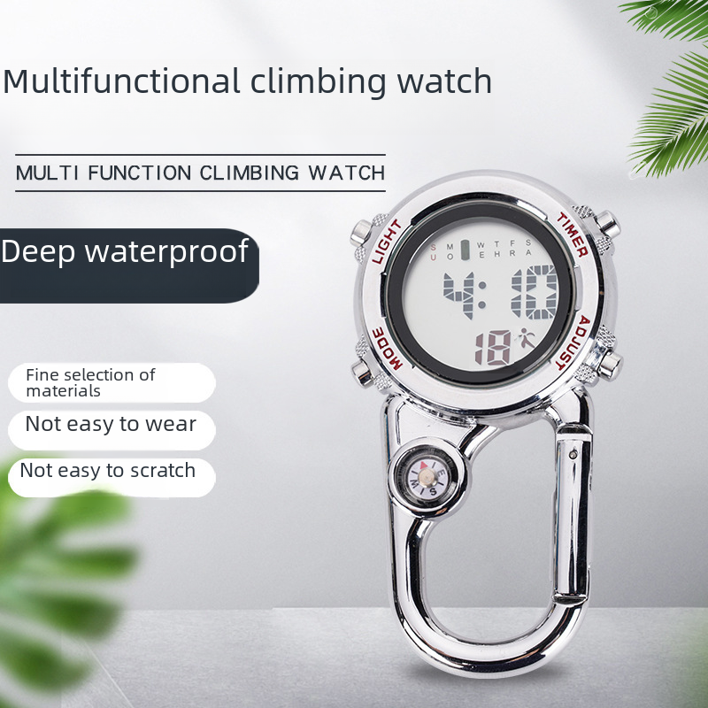 [Mountaineering Watch] Spot Sports Multi-function Metal Hook Watch Mountaineering Multi-specification Metal Outdoor Electronic Watch