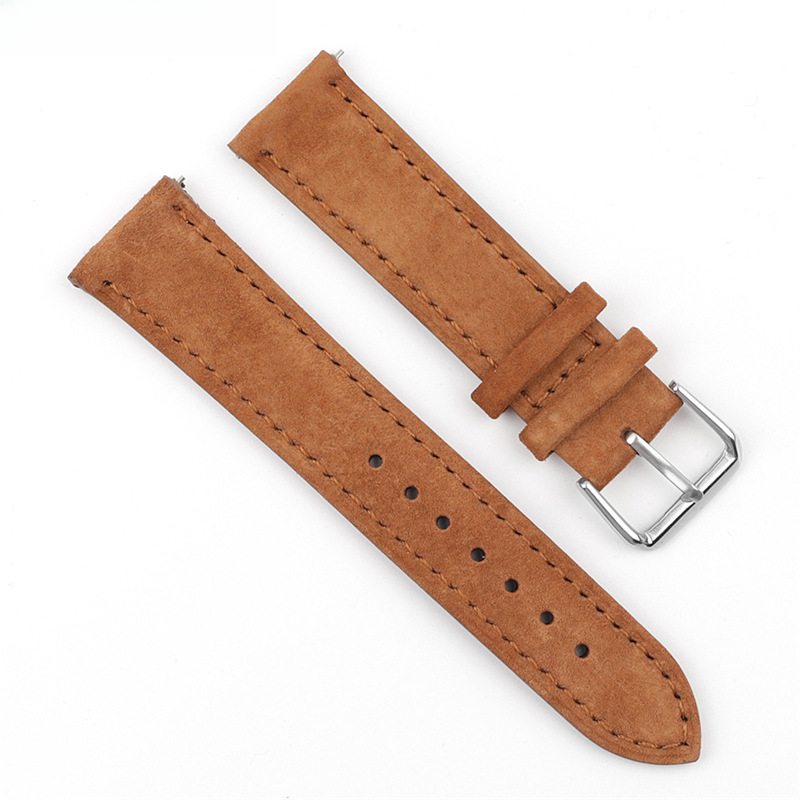 Spot suede leather watch with accessories cowhide stitching strap quick release strap 18 20 22 24mm