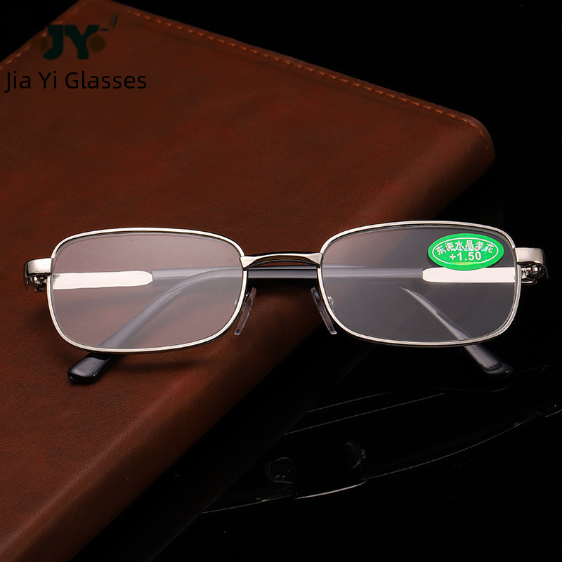 Metal Aspheric Glass Lens Presbyopy Glasses East China Sea Crystal Standard Running Jianghu Crystal Presbyopy Glasses