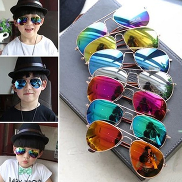 Children's sunglasses boys and children's goggles UV-proof female baby sunglasses colorful reflector manufacturers