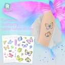 Ricklon Supply Glitter Tattoo Stickers Children Cartoon Mermaid Butterfly Tattoo Stickers