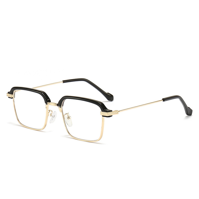 Factory direct supply men's gentle business flat mirror anti-blue retro half-frame eyebrow glasses presbyted support generation hair