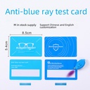 In stock Chinese and English anti-blue light card glasses lens anti-blue light test card suit blue light screwdriver