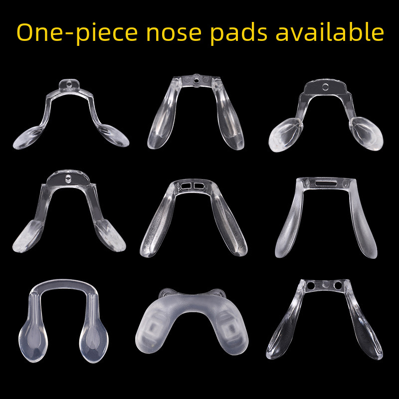 眼镜鼻托塑胶超软防滑套眼镜框支架配件卡扣插入式马鞍式鼻梁垫