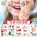 Santa Claus tattoo sticker 3d beard Bell arm decoration Holiday Party children exchange gift cartoon sticker