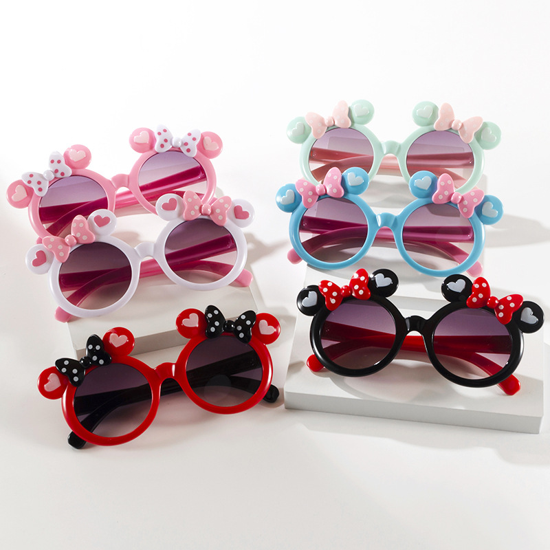 Mickey bow children sunglasses sunglasses tide boys and girls baby cartoon sunglasses spot