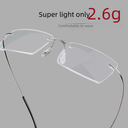 Alloy frameless reading glasses for men and women and the elderly trimming ultra-light business high-definition resin old glasses anti-blue light