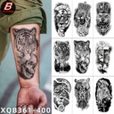 Small Full Arm Waterproof Tattoo Sticker Half Arm Tiger Lion Animal Arm Lasting Tattoo Sticker