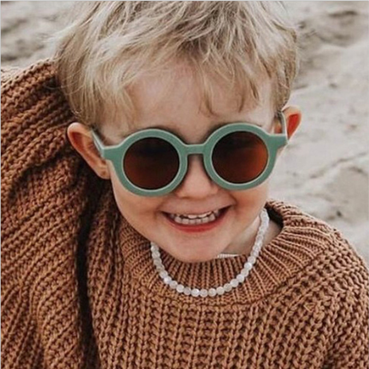 ins Explosive Children's Sunglasses Trendy Retro Baby Korean Style Boys and Girls Sunglasses Spot 1001