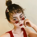 Funny Glasses Round Retro Hip Hop Sunglasses Internet Celebrity Street Party Funny Christmas Glasses Mini Punk Bouncer