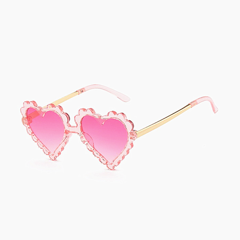 Arrival Semi-Metal Children's Glasses Trendy Anti-UV Sunglasses for Boys and Girls Korean Style Cute Heart Children's Sunglasses