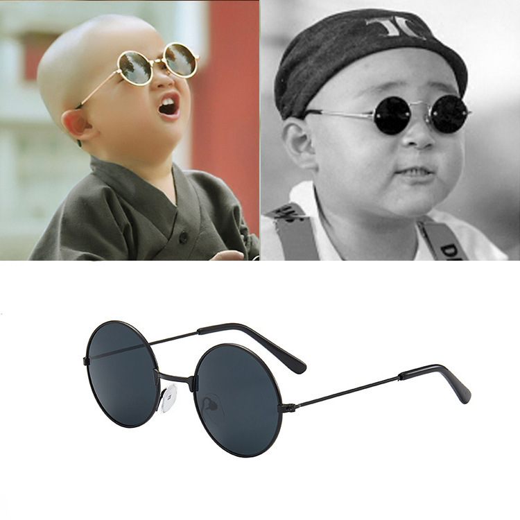 Children's Sunglasses Girls Cute Round Prince Sunglasses Travel Seaside Sunglasses 1-6 Years Old Children's Fashion Glasses