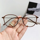 T7182 Korean Style Round Thin Frame Light Myopia Frame Women's Plain Face Online Celebrity Little Red Riding Book Artistic Flat Mirror Men's Trendy