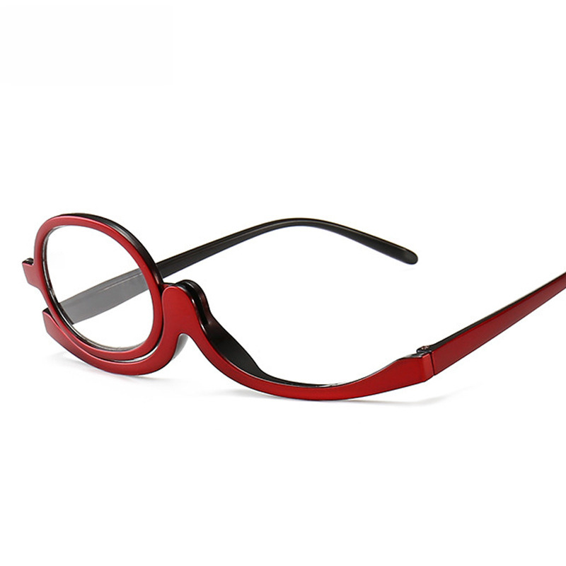 middle-aged and elderly presbyoscopic glasses ladies beauty makeup magnifying glass folding rotating Monocle