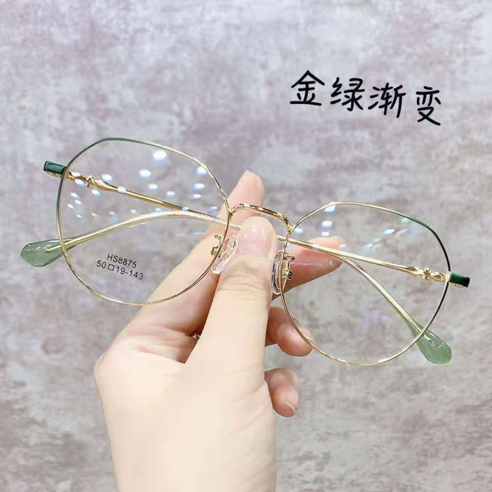 Anti-blue Light Radiation Glasses Anti-fatigue myopia Frame Women's Korean-style Tide Flat Light Computer Eye Protection