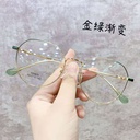 Anti-blue Light Radiation Glasses Anti-fatigue myopia Frame Women's Korean-style Tide Flat Light Computer Eye Protection